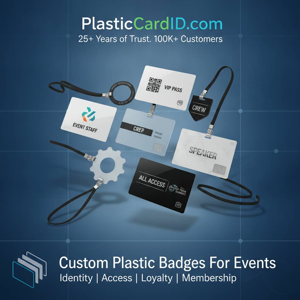 The Full Range of Custom Plastic Badge Options at PlasticCardID.com